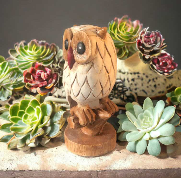 Chouette en bois "Hedwige"