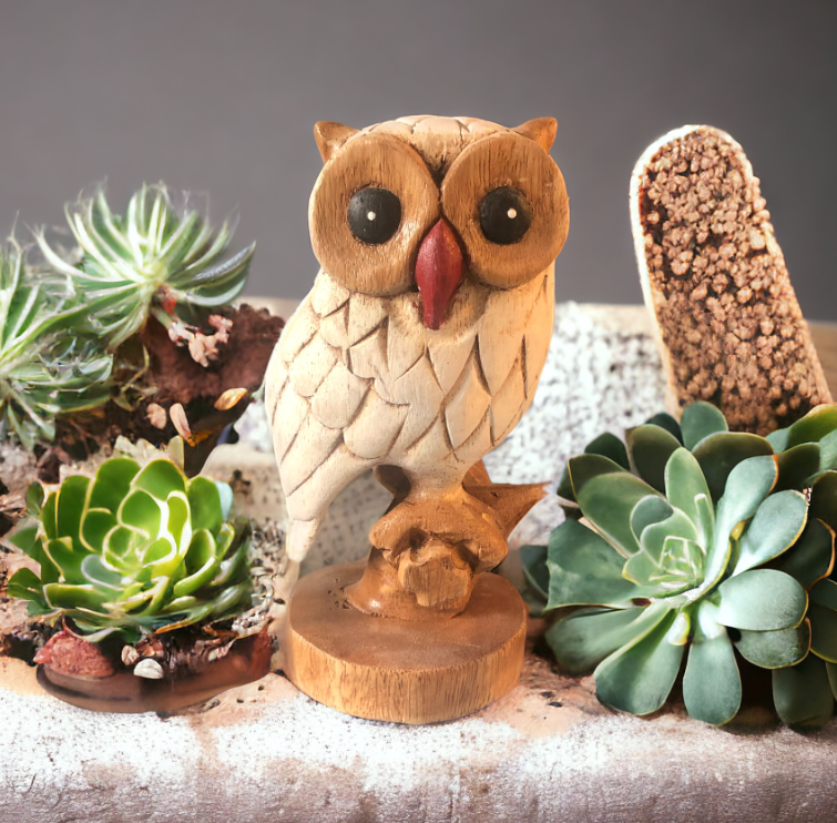 Chouette en bois "Hedwige"