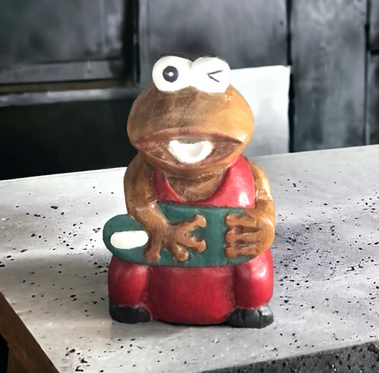 Grenouille en bois : "Suzanne"