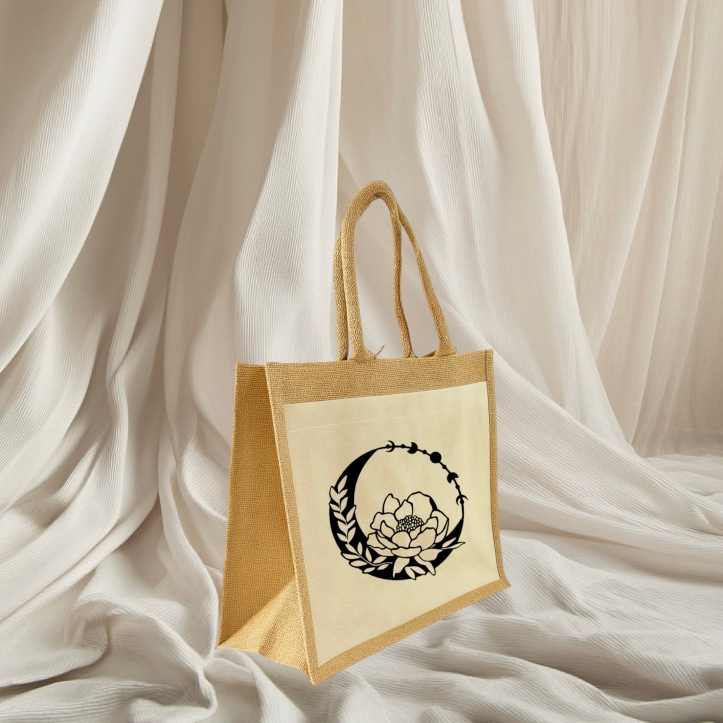 Sac Cabas : Lune Florale