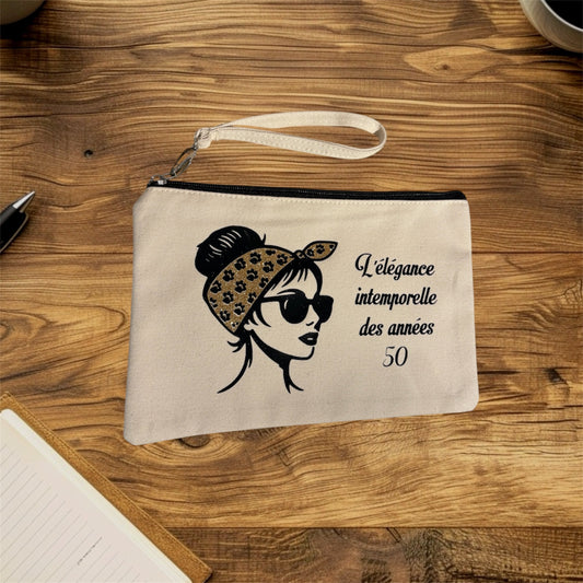 Pochette - L'élégance intemporelle des années 50 - (or pailleté)