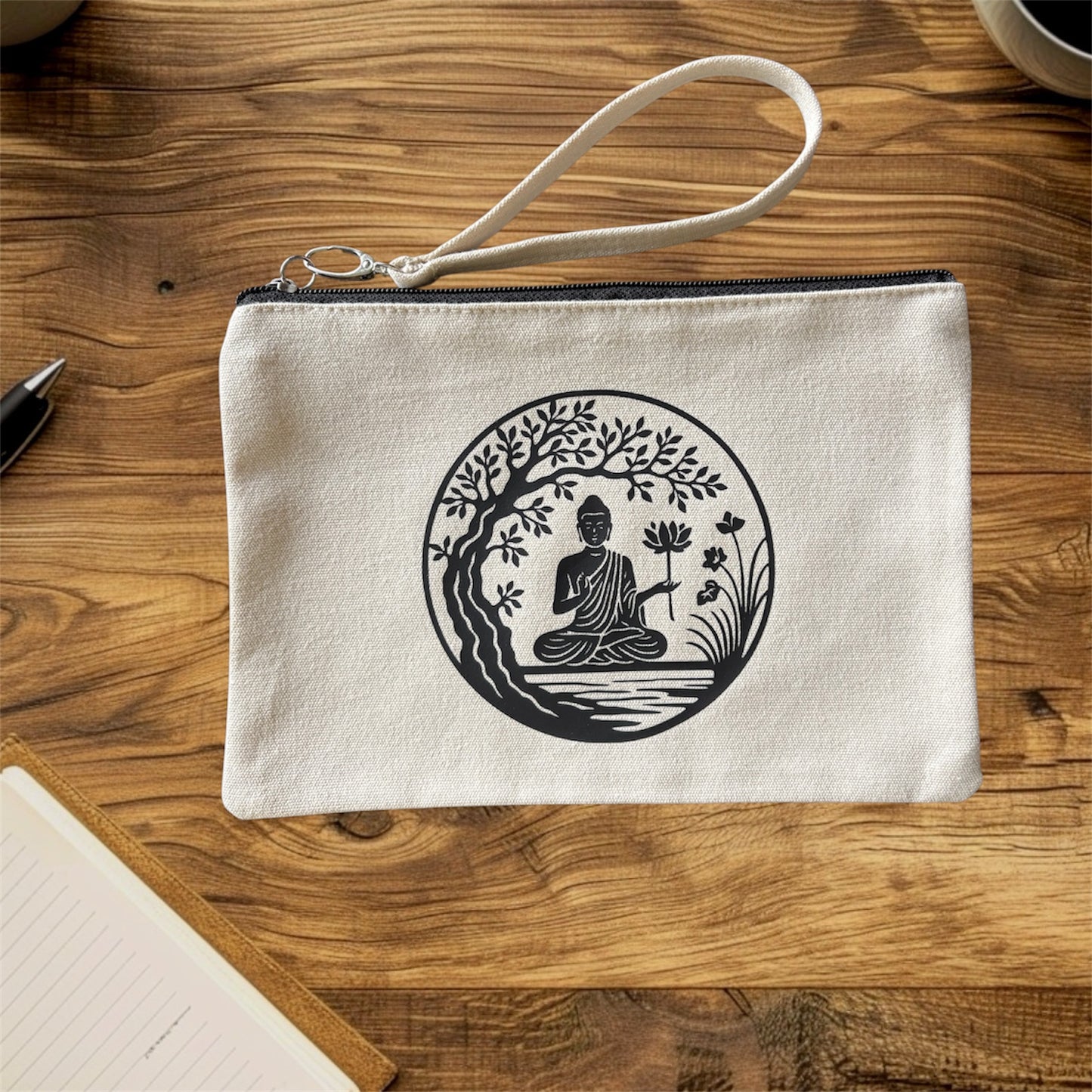 Pochette - Méditation au bord de l’eau - noir