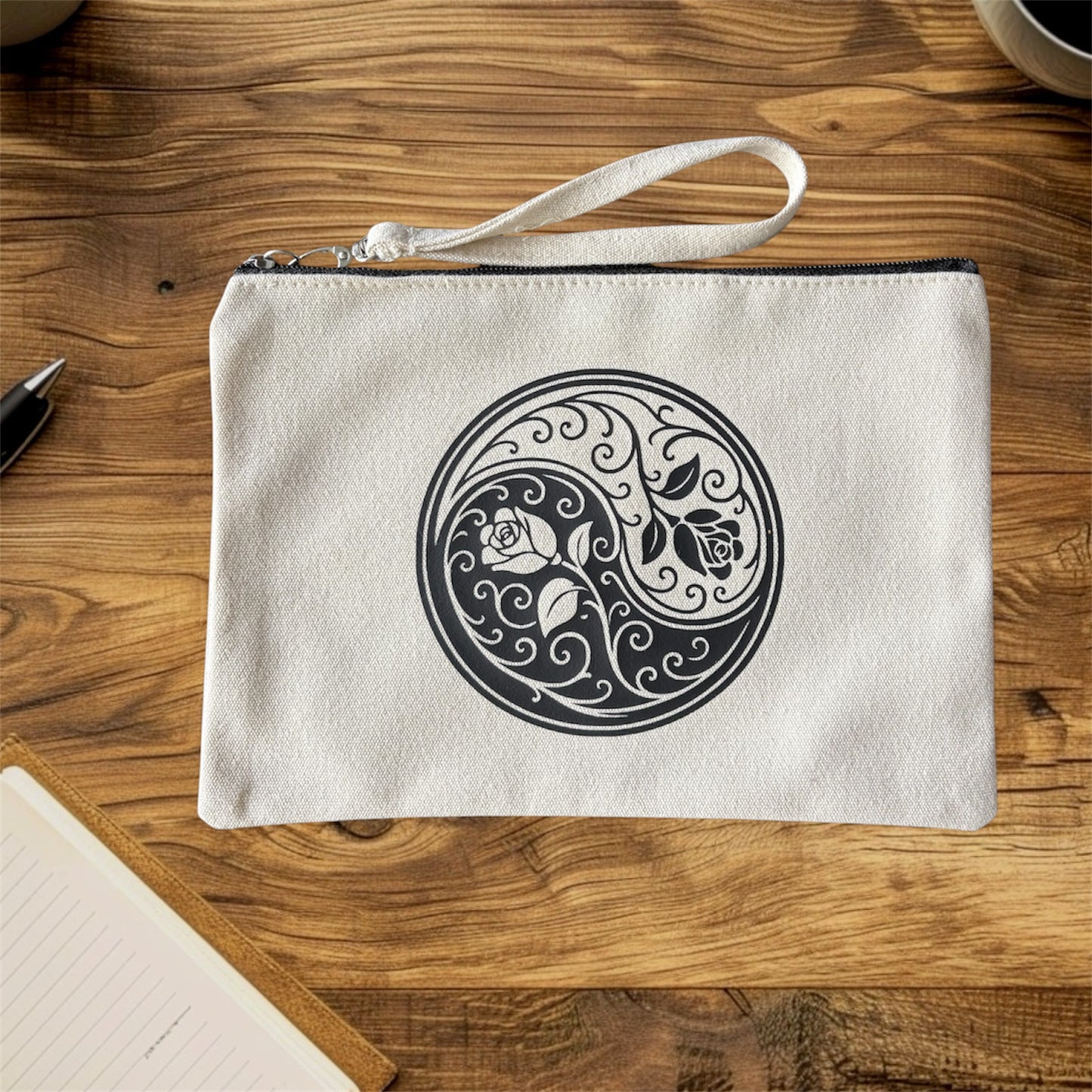 Pochette - Équilibre des pétales - noire