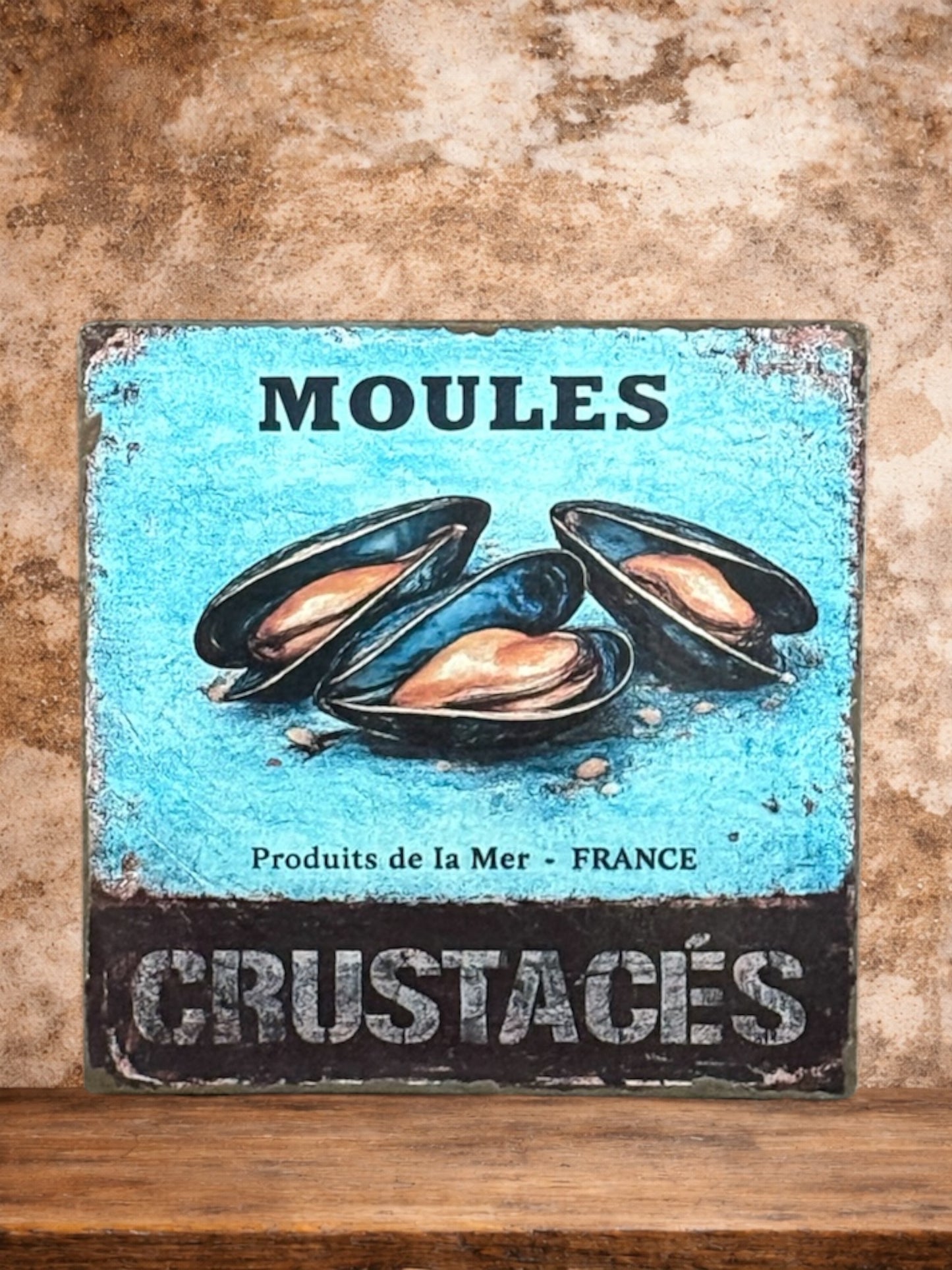 Plaque émaillée  : Moules