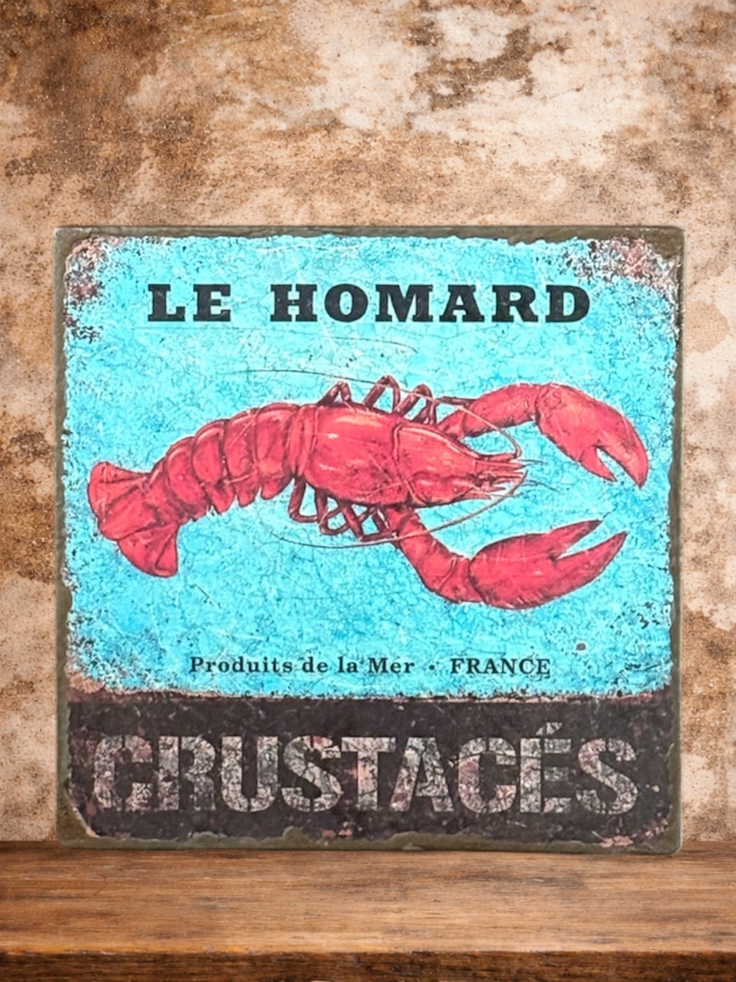 Plaque émaillée : Le homard