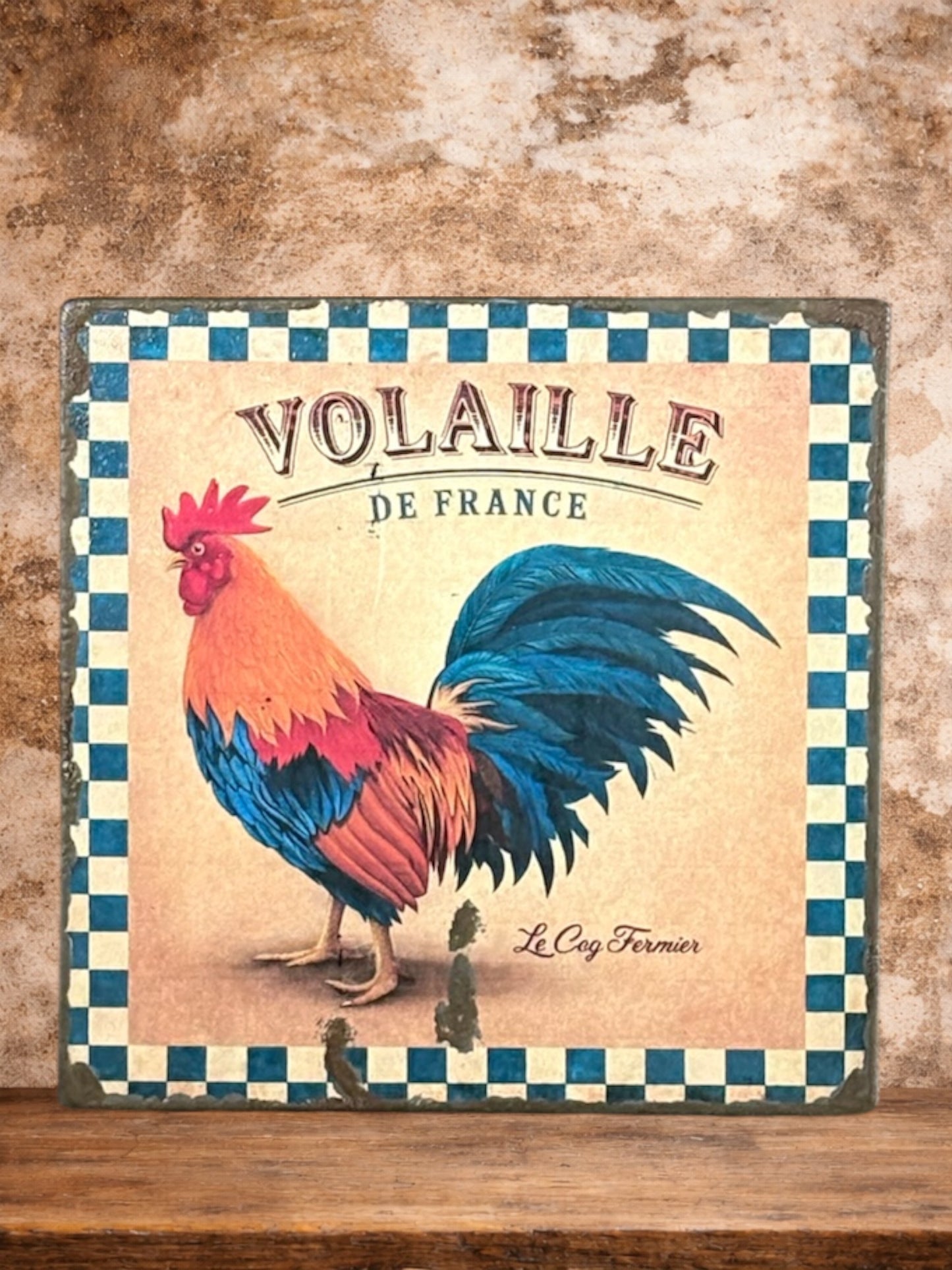 Plaque émaillée - Coq - Volaille de France