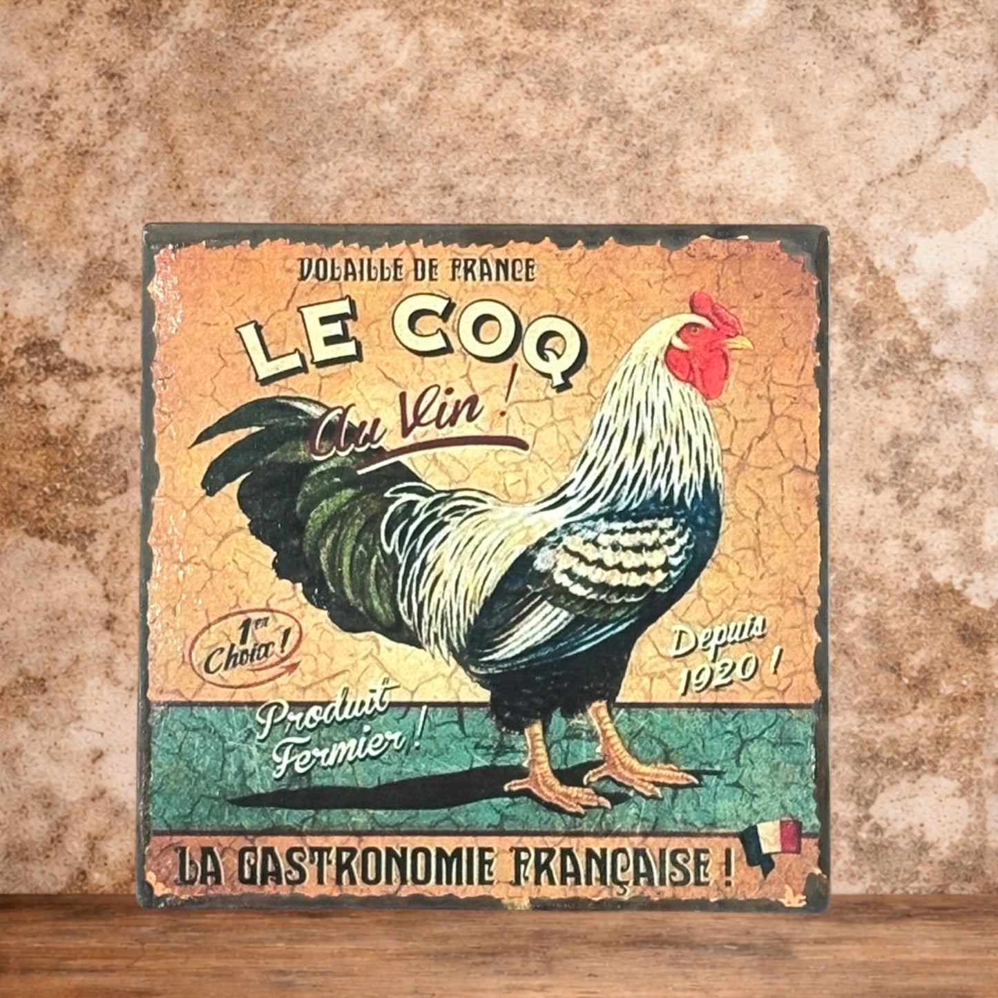 Plaque émaillée : Le Coq