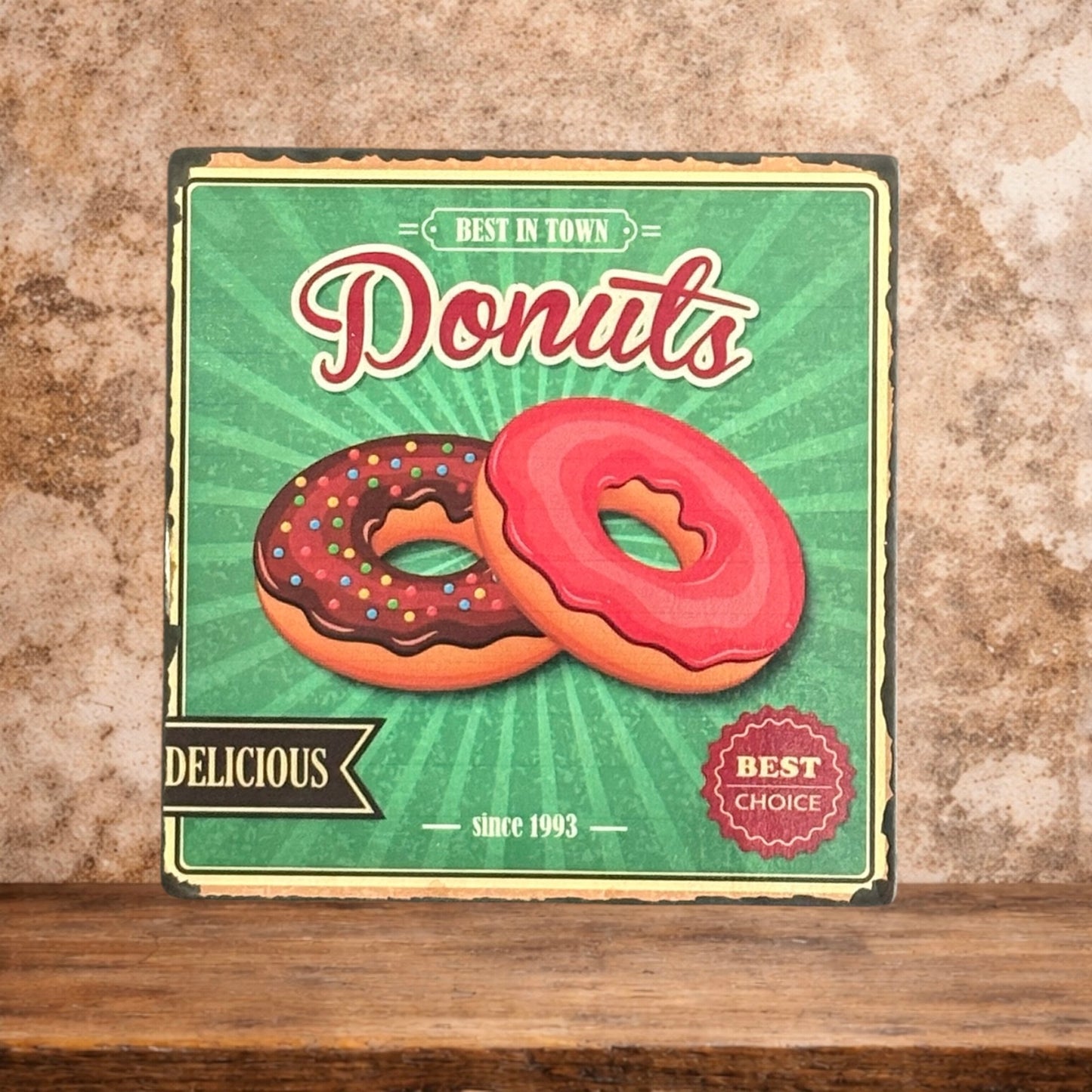 Plaque émaillée  : Meilleurs donuts en ville