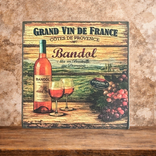 Plaque émaillée : Côte de Provence - Bandol